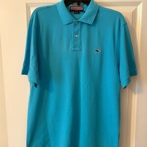 Vineyard Vines Men's Aqua Polo Shirt